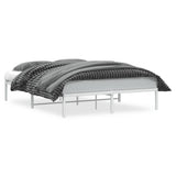 Metal Bed Frame without Mattress White 150x200cm 373675