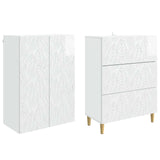 Cabinet Set 2 pcs High Gloss White 66 x 34.5 x 90 cm 3416722