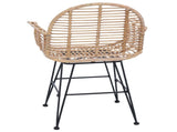 Dining Chair 2 pcs Rattan and Iron Natural 57 x 55 x 85 cm 42011558
