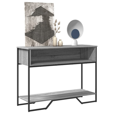 ZNTS Console Table Grey Sonoma 100x35x74.5 cm Engineered Wood 848532