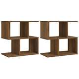 Bedside Cabinets 2 pcs Brown Oak 50x30x51.5 cm Engineered Wood 815833