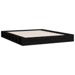 ZNTS Bed Frame without Mattress Black 120x200 cm Solid Wood 820685