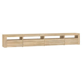 TV Cabinet with LED Lights Sonoma Oak 270x35x40 cm 3152748