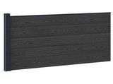 Fence Panel WPC and Aluminium Black 42039075