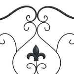 Garden Bench Black 104 x 54 x 93cm Steel 42008113