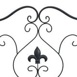 Garden Bench Black 104 x 54 x 93cm Steel 42008113