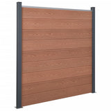 Fence Panel Set Brown 872x186 cm WPC 3211834
