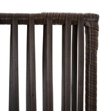 Room Divider 4 Panels Brown Poly Rattan 365377