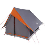 Family Tent with Roof Grey and Orange 220 x 220 x 184 cm 4100675