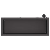Garden Planter with LED Black 30 x 80 x 30 cm Steel 8008098