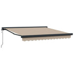 Retractable Awning Manual Beige 350 x 250 cm Fabric, Metal 3330354