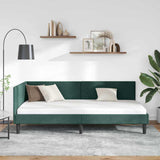 Corner Bed Frame Dark Green 80 cm x 200 cm Velvet 42016208
