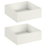Garden Planter 2 pcs White 40 x 40 x 20 cm Cold-rolled Steel 8004983