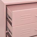 Chest of Drawers Pink 80x35x101.5 cm Steel 336202