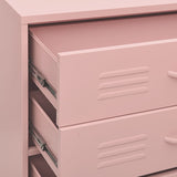 Chest of Drawers Pink 80x35x101.5 cm Steel 336202