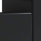 LED TV Cabinet Black Engineered Wood 897566