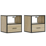 Wall-mounted Bedside Cabinets 2 pcs Sonoma Oak 40x31x39.5 cm 848737