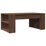 ZNTS Coffee Table Brown Oak 102x55x42 cm Engineered Wood 831860