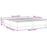 Platform Bed Frame Blue 180 x 200 cm Fabric 3337425