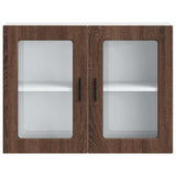 Kitchen Wall Cabinet with Glass Door Porto Brown Oak 854094