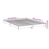 Bed Frame without Mattress White 150x200 cm King Size Engineered Wood 832237