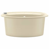 ZNTS Granite Kitchen Sink Single Basin Oval Beige 144866