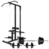 Power Tower with Barbell and Dumbbell Set 60.5 kg 275354