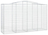 Arched Gabion Baskets 5 pcs 200x50x160/180 cm Galvanised Iron 3145706