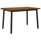 120 x 70 x 75 cm Solid Acacia Wood Natural and Black 937595