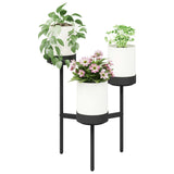 Flower Stand White 54 x 49 x 81 cm PP and Steel 42033402