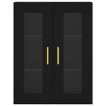 Highboard Black 69.5x34x180 cm Engineered Wood 3198714