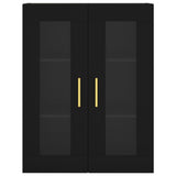 Highboard Black 69.5x34x180 cm Engineered Wood 3198714