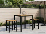 Garden Bar Table White and Black 60 x 60.5 x 105 cm 901772