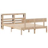 Bed Frame without Mattress 140x190 cm Solid Wood Pine 3305792
