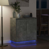LED Sideboard Concrete Grey 71 x 34.5 x 75 cm Engineered Wood 869645