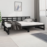 Pull-out Day Bed without Mattress Black 2x cm 820381