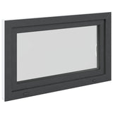 Basement Window RISOR 100 x 70 cm PVC and Glass Anthracite 42047294