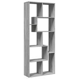 Room Divider Bookcase Grey Sonoma 67x25x161.5 cm Engineered Wood 858080