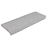 ZNTS Stair Mats Self-adhesive Sisal-Look 30 pcs 65x21x4 cm Platina 3365882