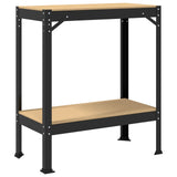 Workbench Black 81 x 41 x 91 cm Engineered Wood and Metal 42020132