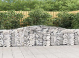 Arched Gabion Baskets 25 pcs 400x30x80/100 cm Galvanised Iron 3146864