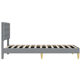 Bed Frame with Headboard Light Grey 90 x 190 cm Fabric 42027821