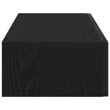 Wall Shelf with Drawers Black 80x33x17 cm Engineered Wood 859978