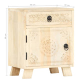 Bedside Cabinet 40x30x50 cm Solid Mango Wood 282867