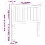 Headboard with Headboard Gloss White 100 cm Engineered wood 887796