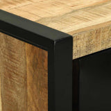 Bathroom Furniture Set 3 pcs Brown and Black Solid Mango Wood 3305620