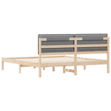 Bed Frame with Upholstered Headboard Light Grey 180 x 200 cm 877819