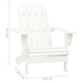 Garden Adirondack Chair with Table Solid Fir Wood White 315919