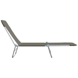 Sunlounger Set of 2 Grey Powder-coated steel 44302