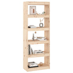 Book Cabinet/Room Divider 60x30x167.5 cm Solid Wood Pine 808173